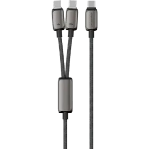 کابل دو سر USB-C پاورولوژی مدل PWDC100D رنگ خاکستری