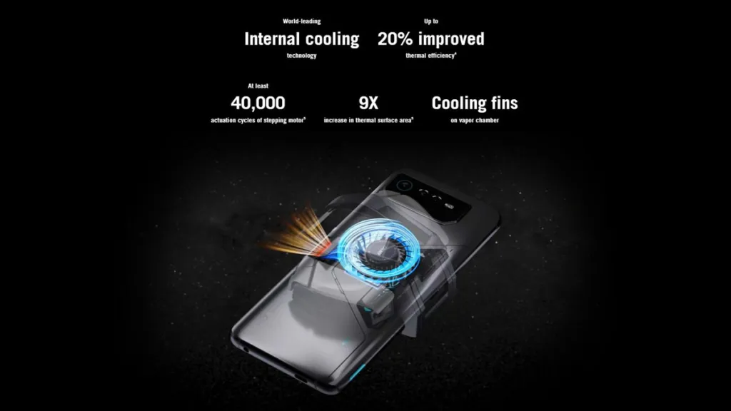 عملکرد خنک کننده ROG Phone 6D Ultimate