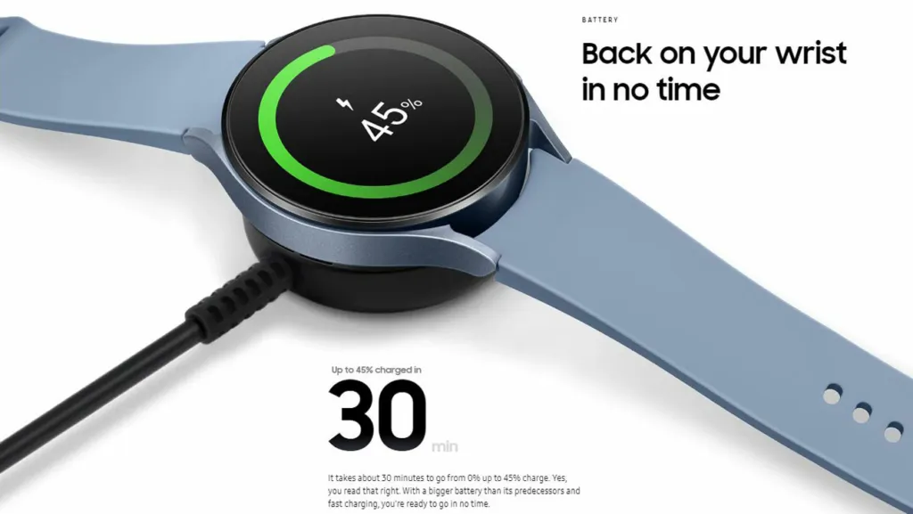 مشخصات باتری Galaxy Watch 5