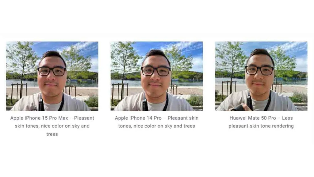 تفاوت عکس های گرفته شده با دوربین اپل و هوآوی