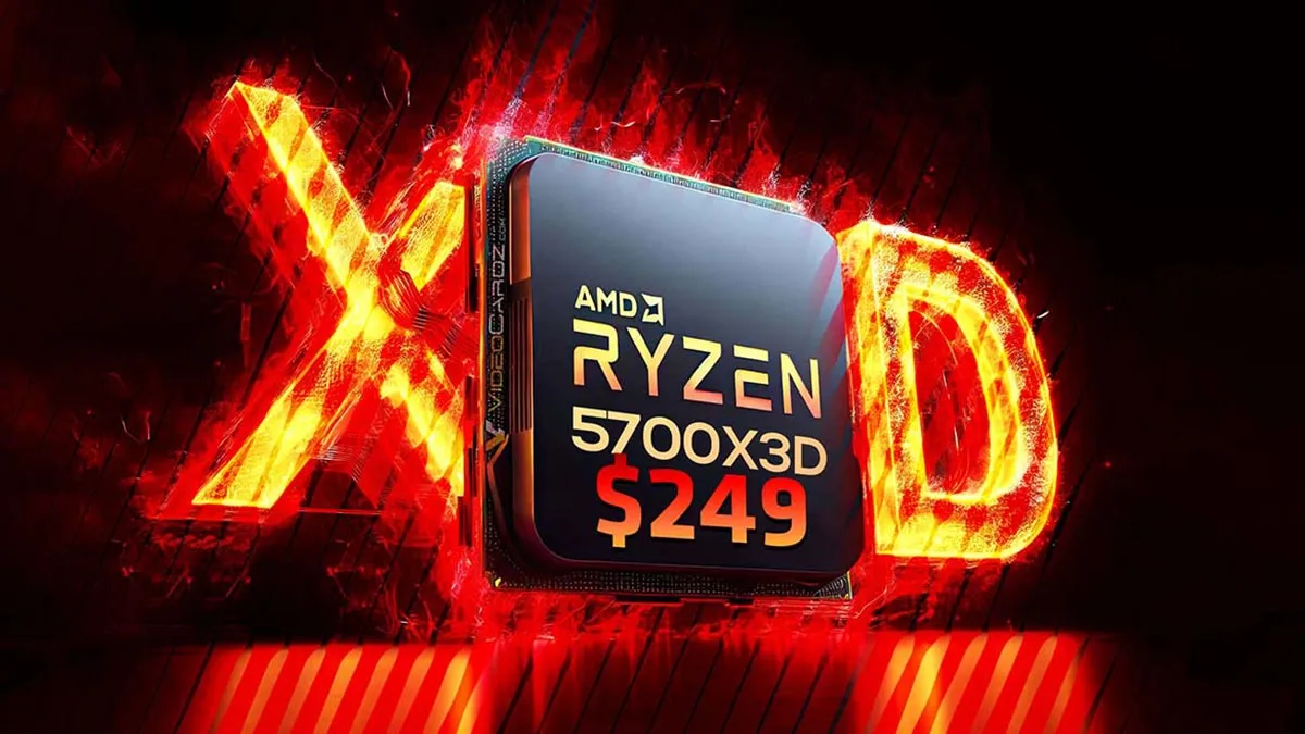 نمایی از پردازنده AMD Ryzen 7 5700X3D