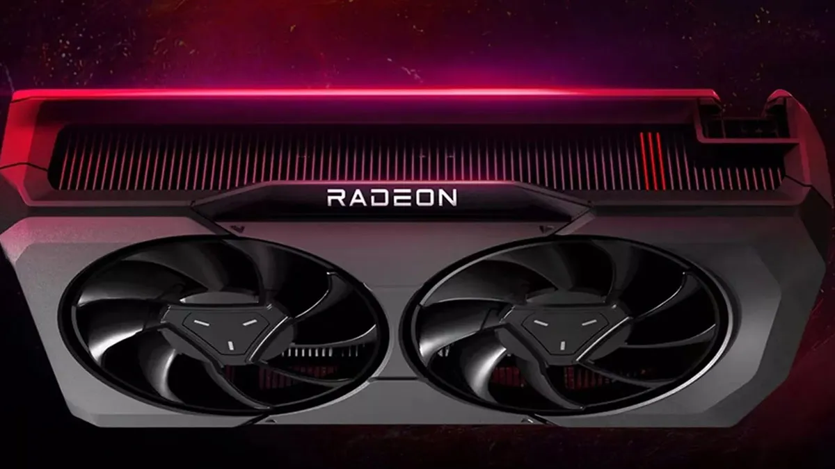 نمایی از کارت گرافیک Radeon RX 7600 XT AMD