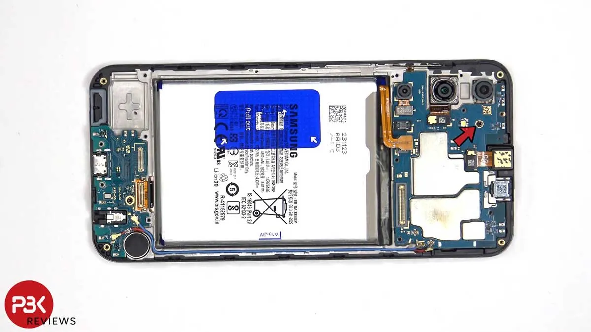 samsung a15 5g teardown 7 کالبدشکافی و بررسی تعمیرپذیری گوشی A15 5G سامسونگ