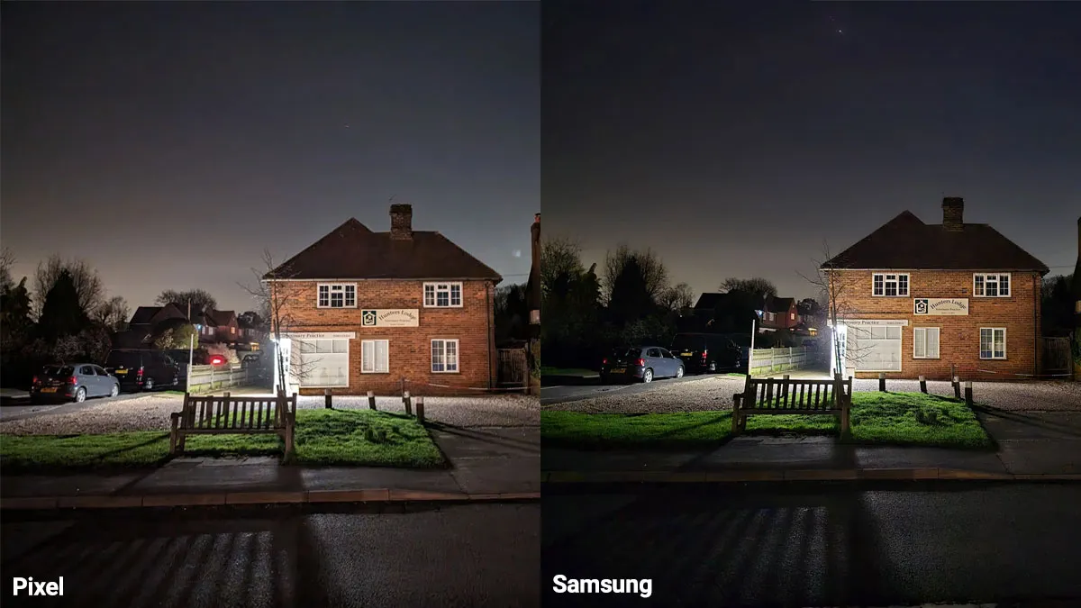 مقایسه دوربین اس 24 اولترا و پیکسل 8 پرو در شب