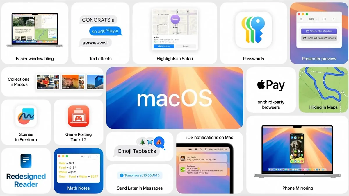 قابلیت های سیستم عامل macOS 15