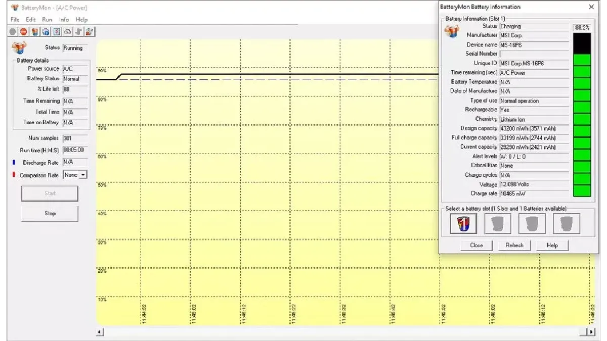 نرم افزار passmark batterymon