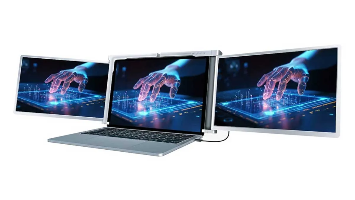 مانیتور دوتایی قابل حمل Powerology Dual Screen Portable Monitor