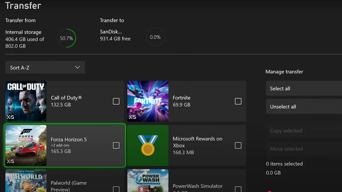 how to copy games on xbox series x s 9 آموزش کپی بازی ها ایکس باکس سری X/S روی حافظه اکسترنال