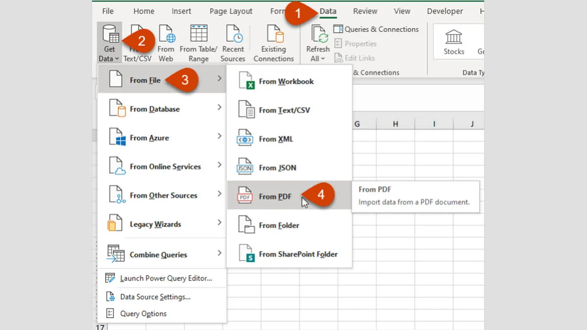 روش‌های تبدیل PDF به Excel در کامپیوتر