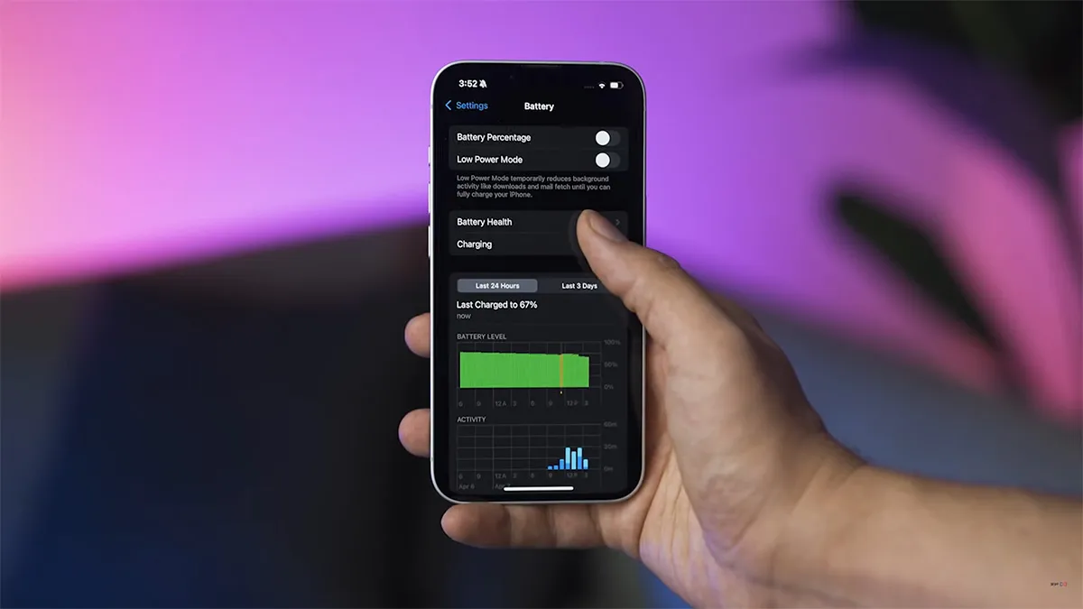عملکرد باتری گوشی iPhone 16e اپل