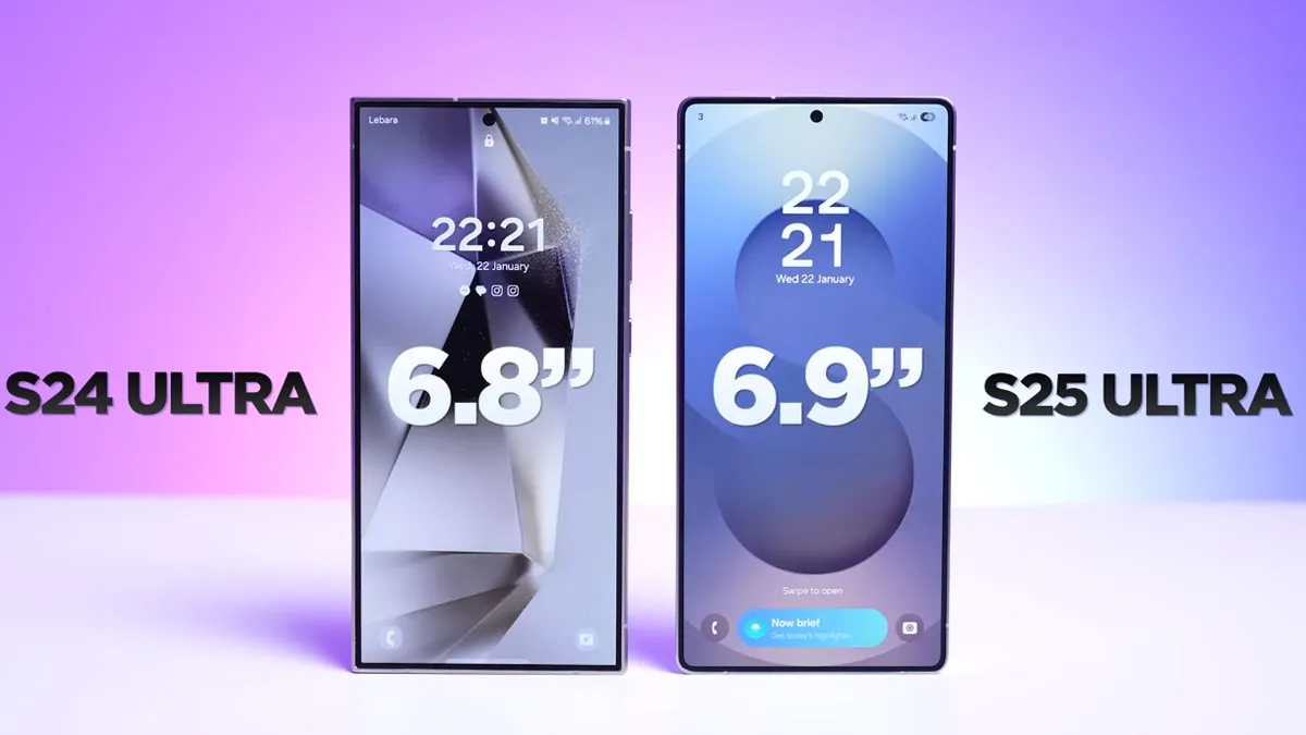 مقایسه صفحه نمایش S24 Ultra و S25 Ultra