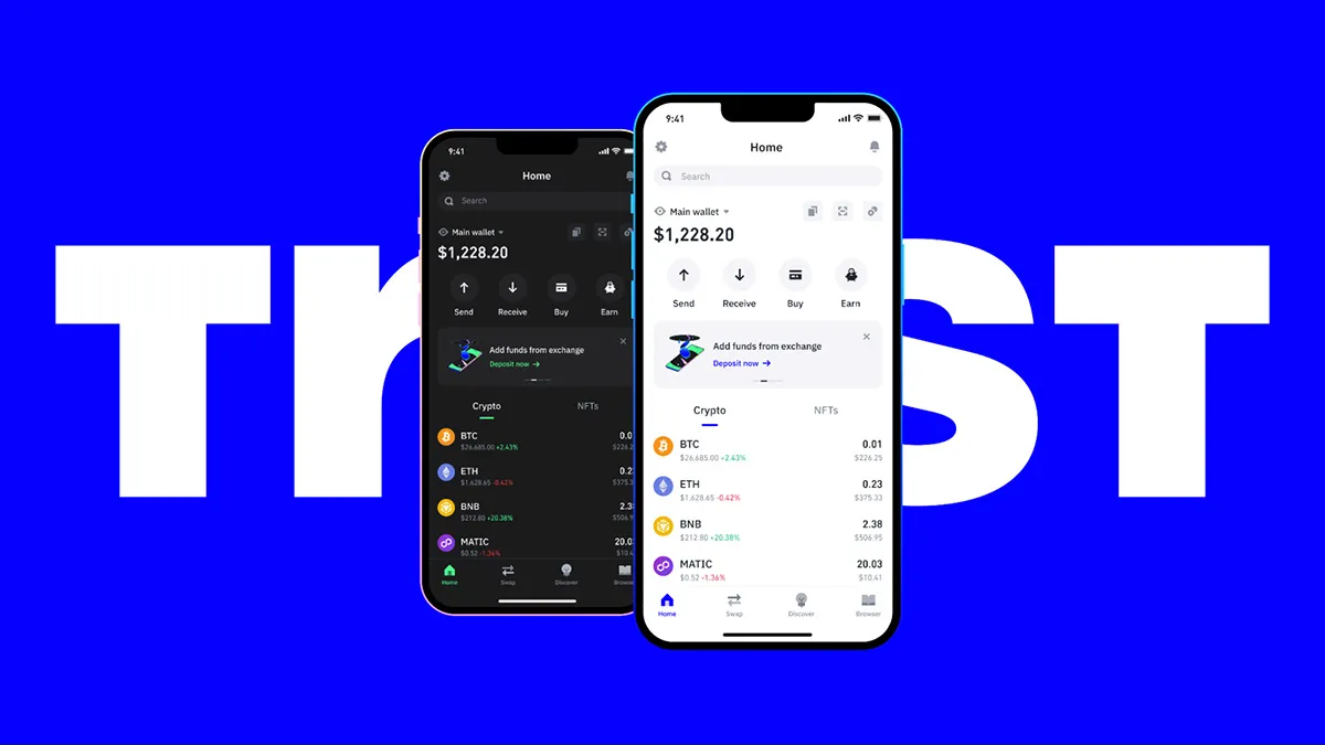 بهترین گزینه موبایلی: تراست ولت (Trust Wallet)