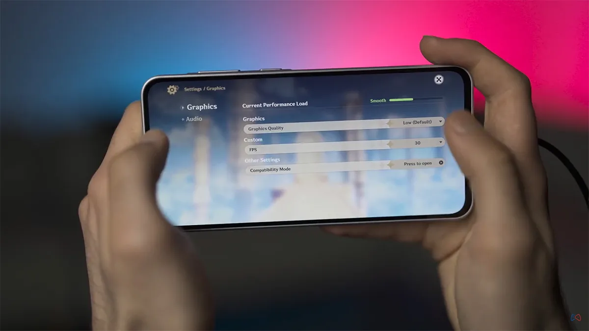 samsung a36 gaming test genshin impact setting تست گیمینگ گوشی A36 سامسونگ