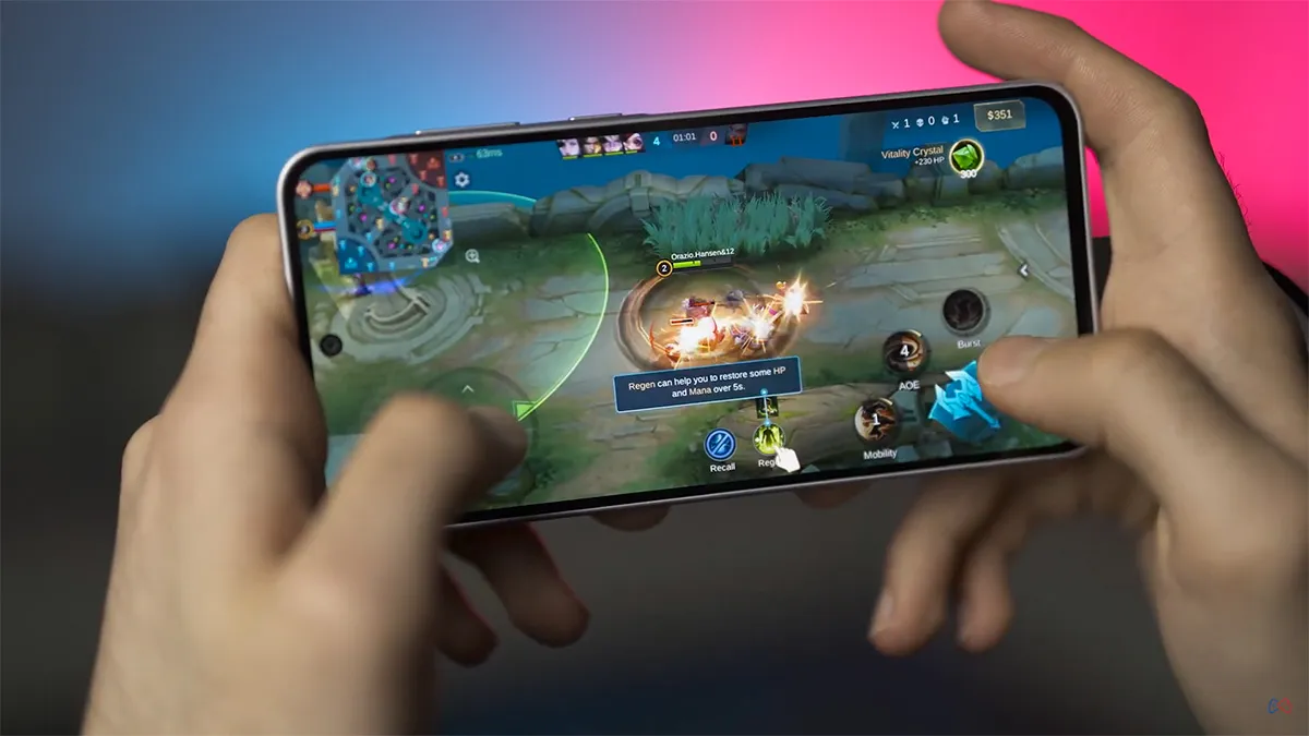 samsung a36 gaming test mobile legends gameplay تست گیمینگ گوشی A36 سامسونگ