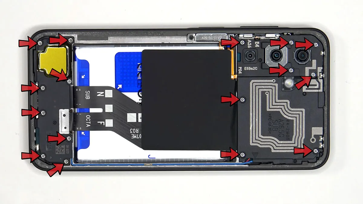 samsung a26 teardown 4 کالبدشکافی گوشی Samsung A26