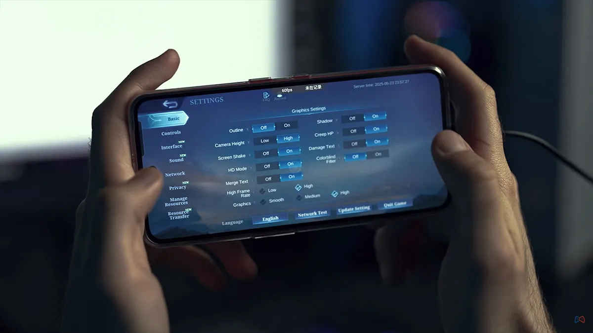 تنظیمات بازی Mobile Legends