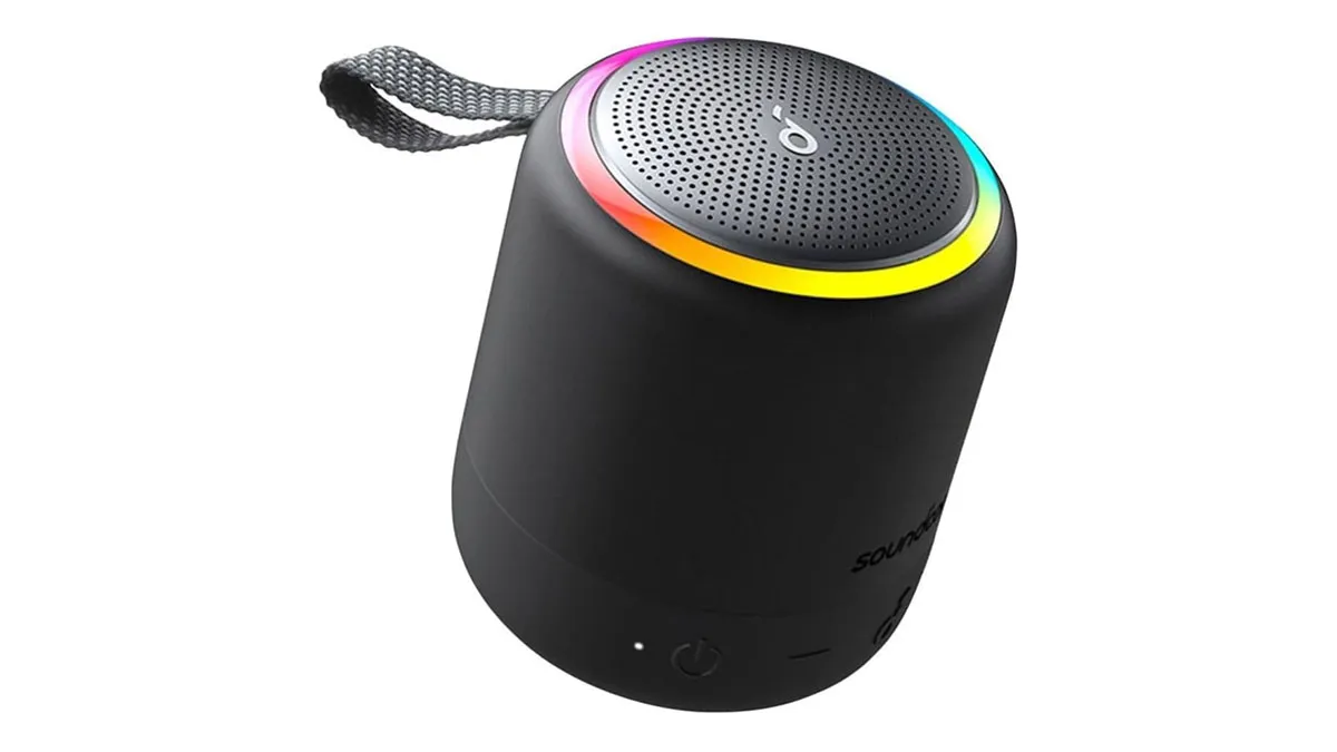 ۴. اسپیکر Anker Soundcore Mini 3 Pro: کوچولوی حرفه‌ای با نورپردازی!