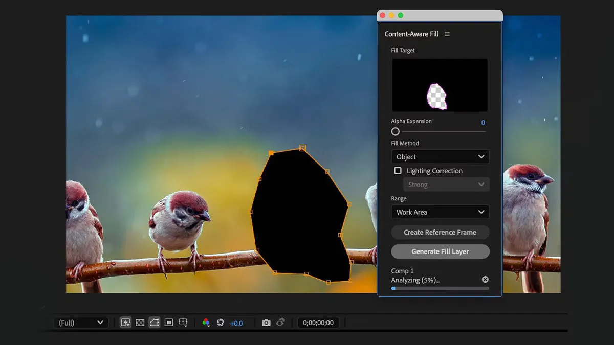 روش اول: Content-Aware Fill (سریع و هوشمند)
