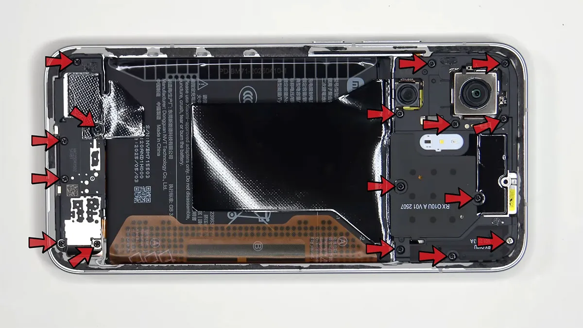 xiaomi poco f7 teardown 4 کالبدشکافی گوشی Poco F7 شیائومی