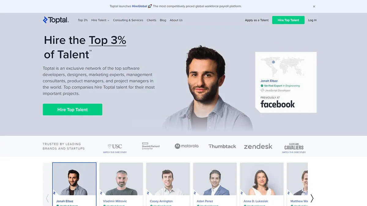 تاپ‌تل (Toptal): باشگاه نخبگان (3 درصد برتر)