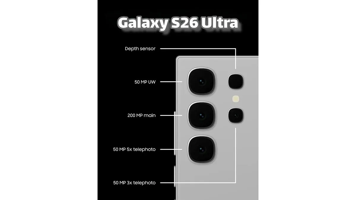 شایعات دوربین گوشی S26 Ultra سامسونگ
