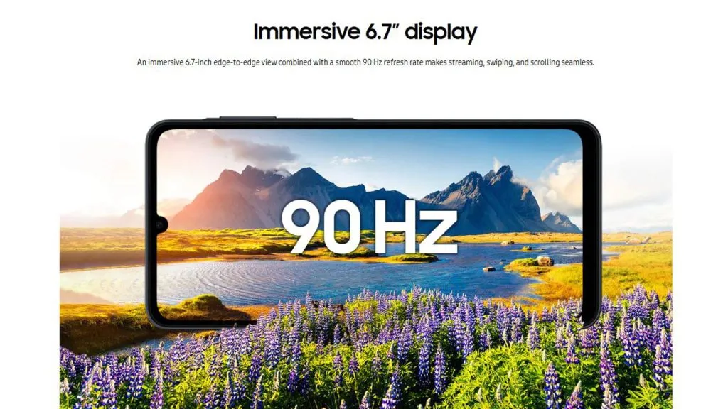 صفحه‌نمایش Samsung A07