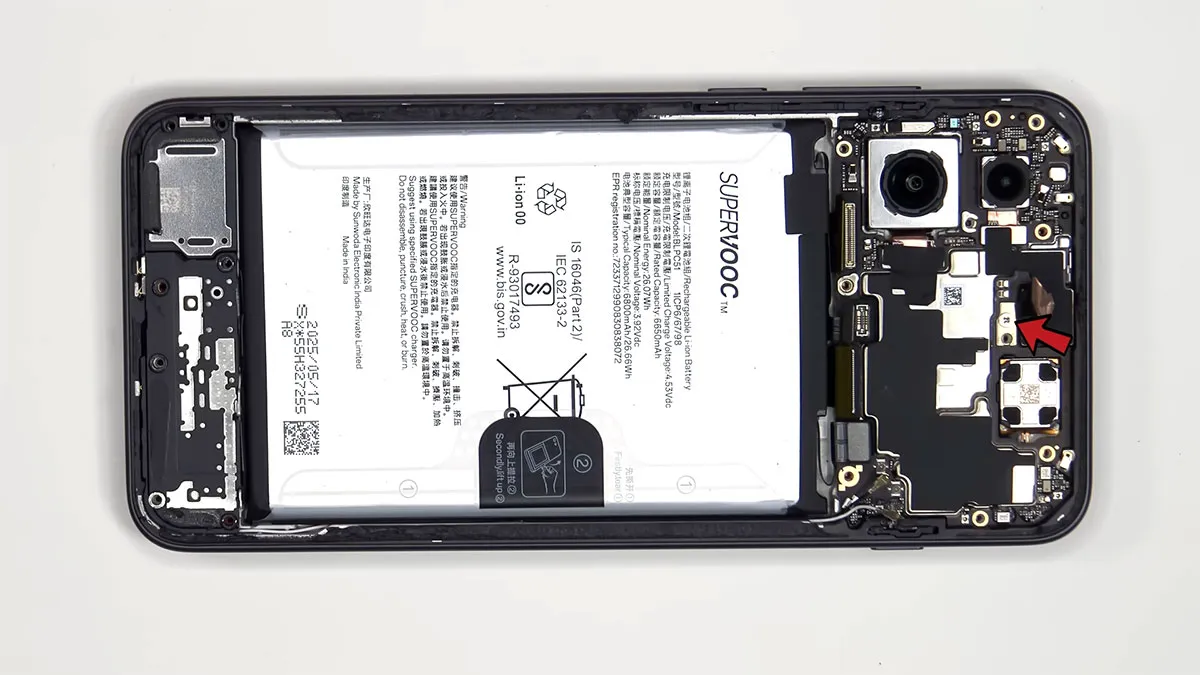 oneplus nord 5 teardown 6 کالبدشکافی گوشی Oneplus Nord 5