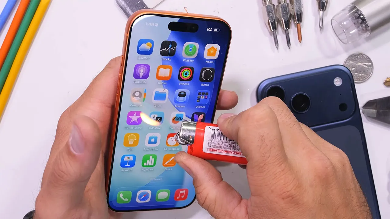 apple iphone 17 pro duribility test 17 تست مقاومت گوشی iPhone 17 Pro اپل