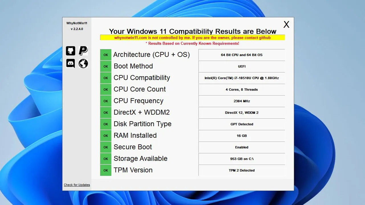 ابزارهای تشخیص سازگاری ویندوز 11