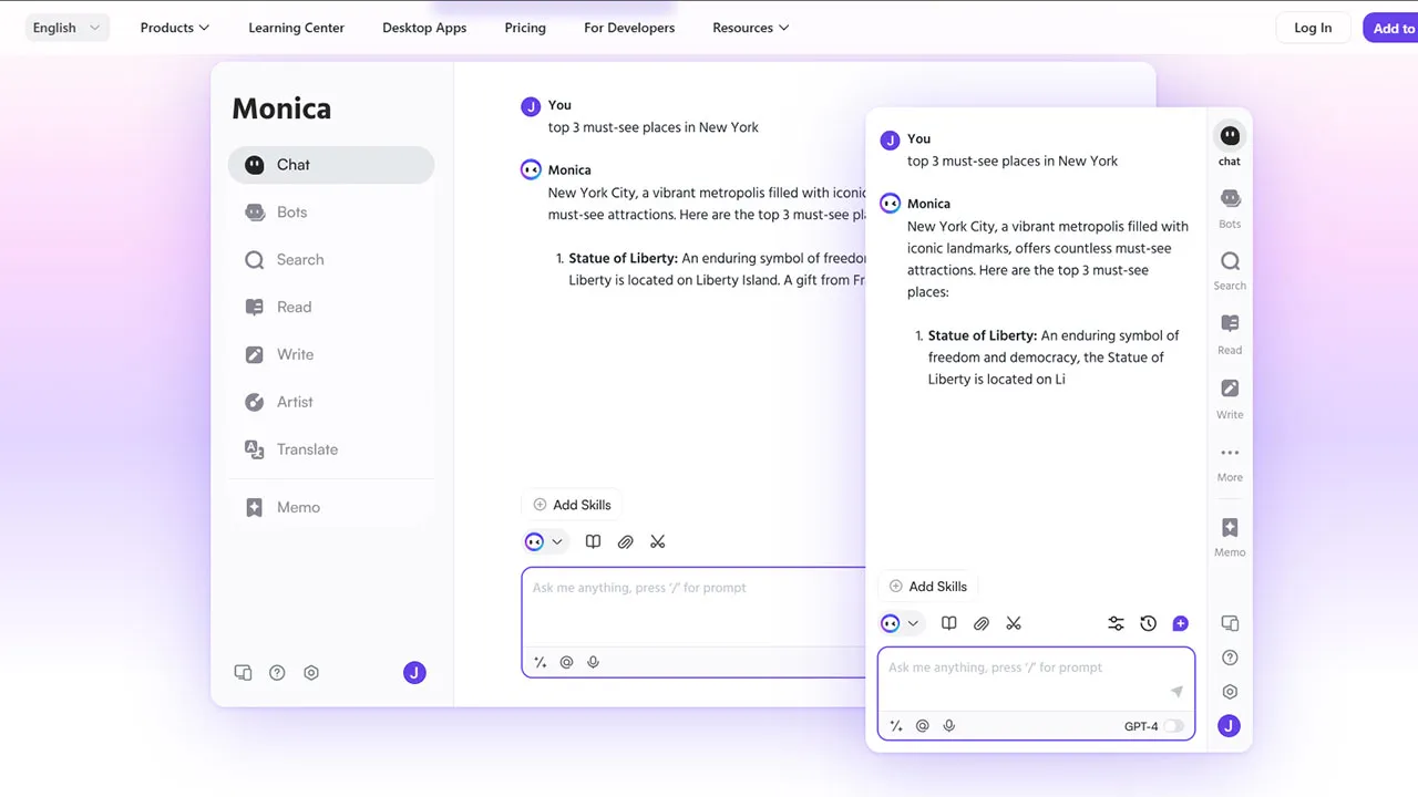 ۲. افزونه Monica؛ چاقوی سوئیسی و قدرت همه‌کاره کروم