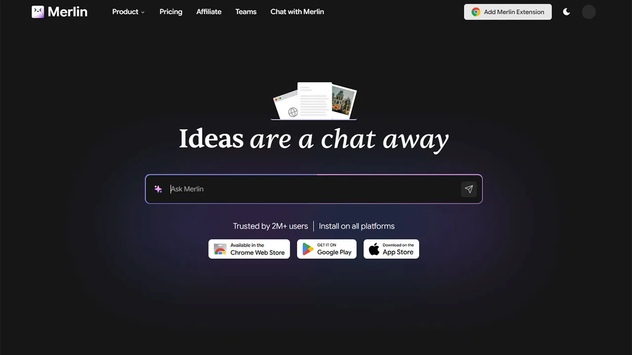 ۸. افزونه Merlin AI؛ همیار هوشمند تولید محتوا و شبکه‌های اجتماعی